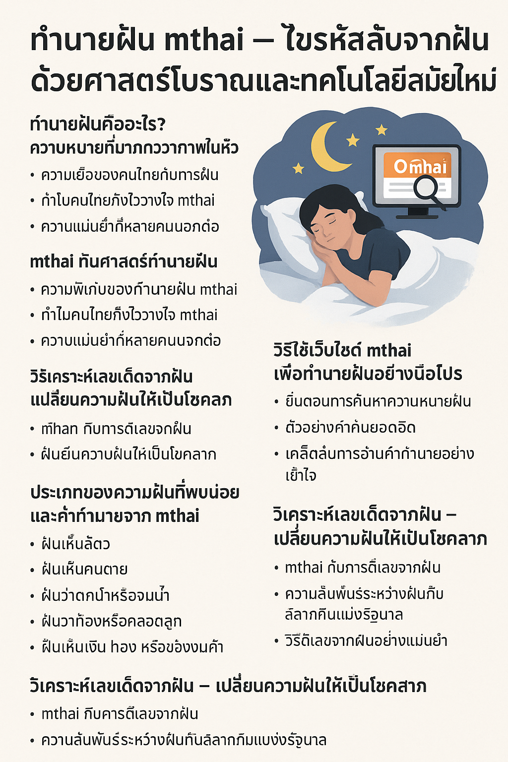 ทํานายฝัน mthai